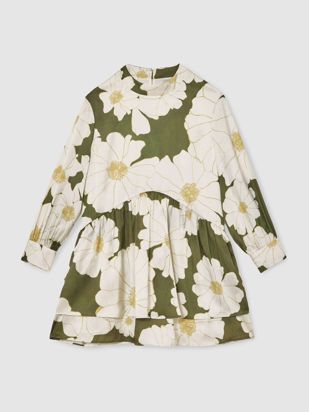 9-13 yrs Floral-Print Swing Dress Green | Children & Baby