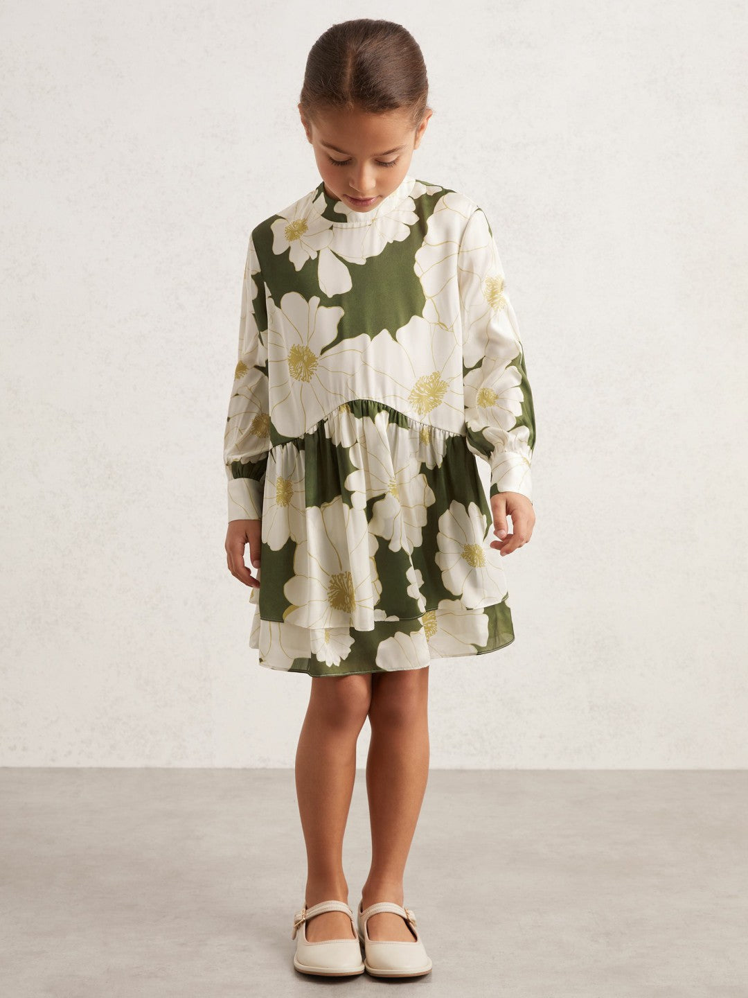3-9 yrs Floral-Print Swing Dress Green | Children & Baby