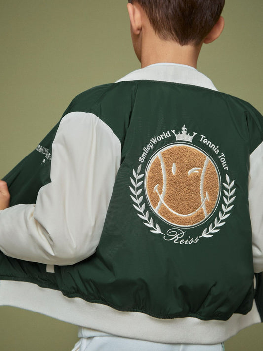 9-13 yrs SmileyWorld Bomber Jacket Dark Green | Children & Baby