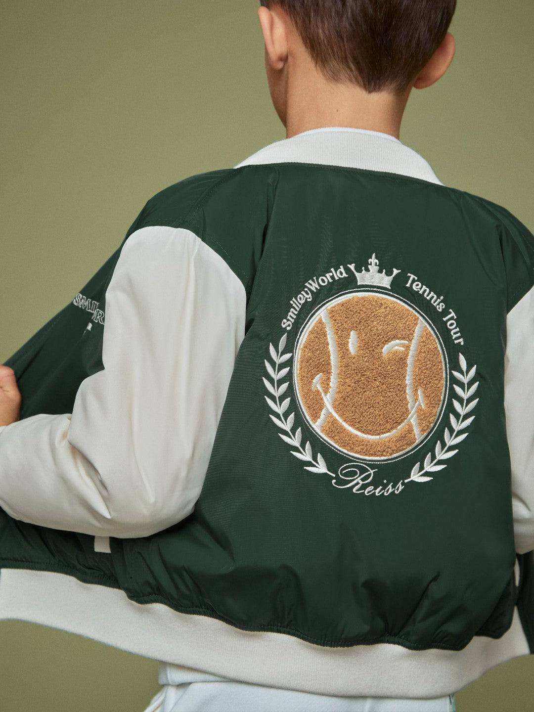 13-14 yrs SmileyWorld Bomber Jacket Dark Green | Children & Baby