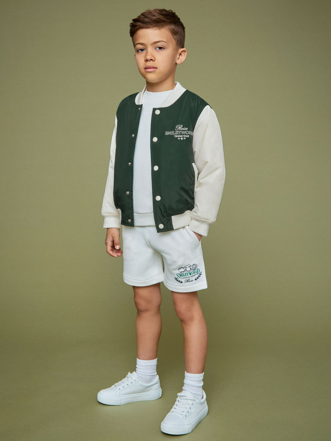 13-14 yrs SmileyWorld Bomber Jacket Dark Green | Children & Baby