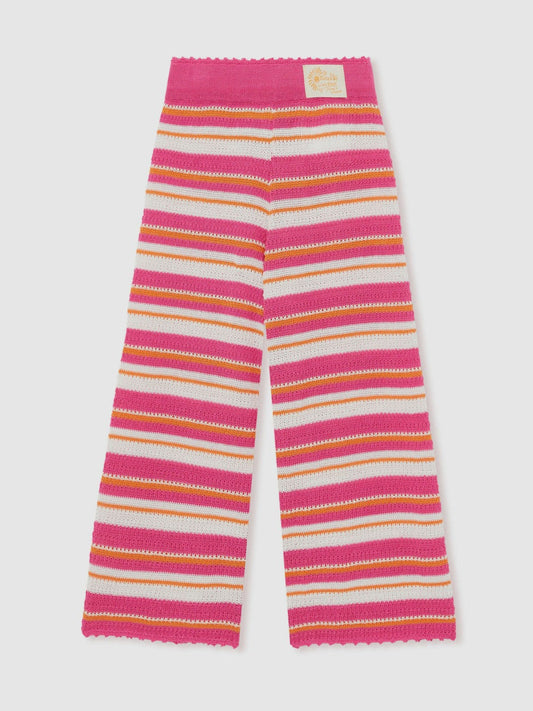4-9 yrs SmileyWorld Stripe Knit Trousers Pink | Children & Baby