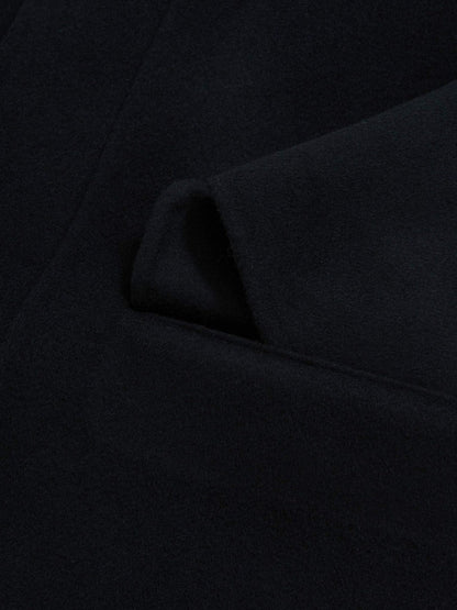 Wool Blend Double Face Button Jacket Navy | Men