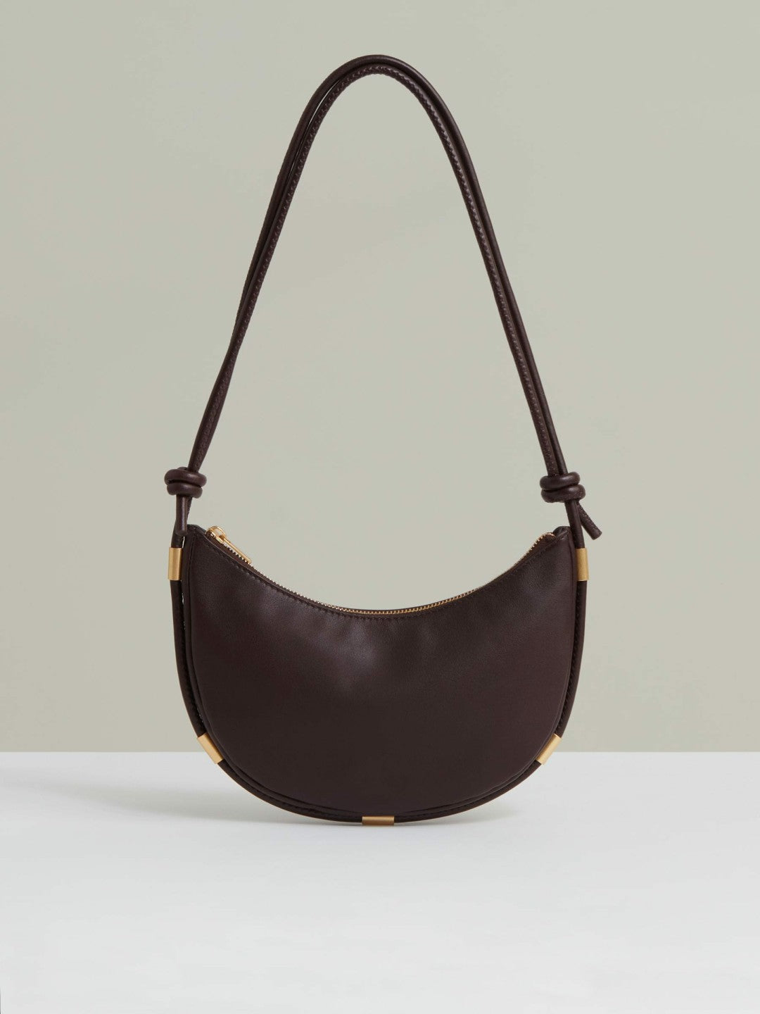 Leather Rope Strap Shoulder Bag Oxblood | Women