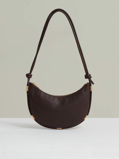 Leather Rope Strap Shoulder Bag Oxblood | Women