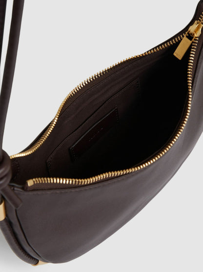 Leather Rope Strap Shoulder Bag Oxblood | Women