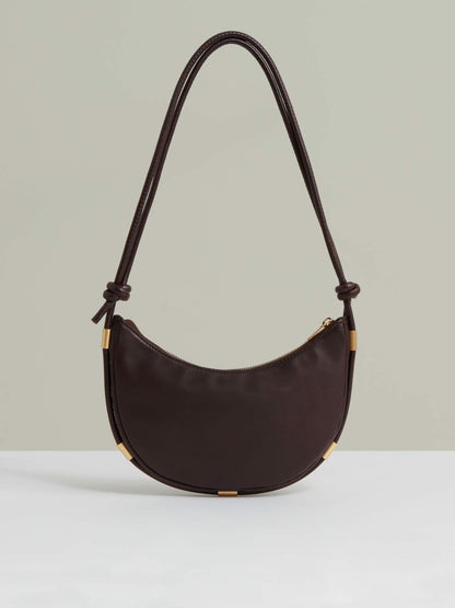 Leather Rope Strap Shoulder Bag Oxblood | Women
