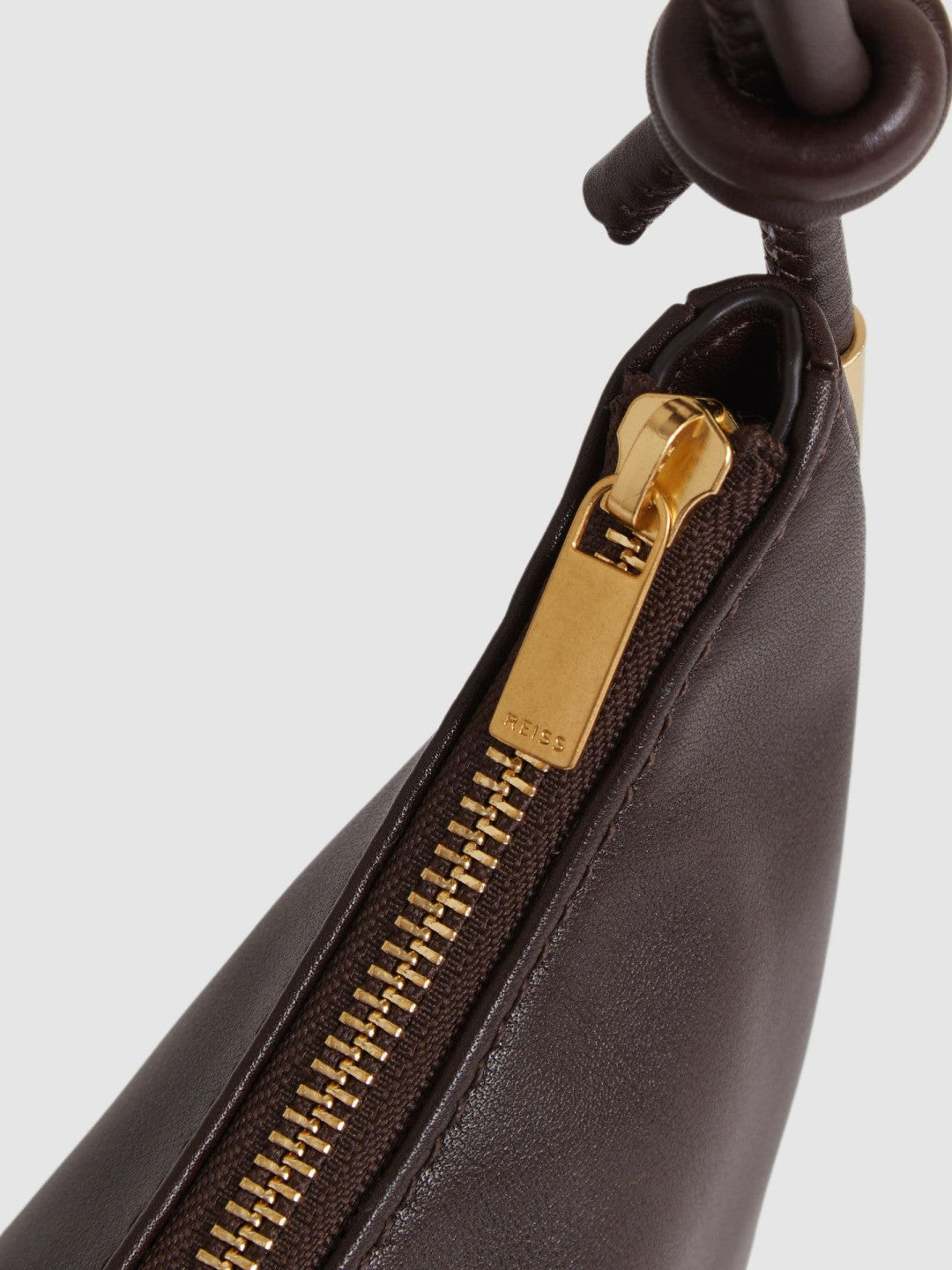 Leather Rope Strap Shoulder Bag Oxblood | Women
