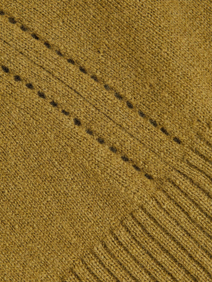 13-14 yrs Wool-Blend Open-Stitch Jumper with Cashmere Khaki Green | Children & Baby