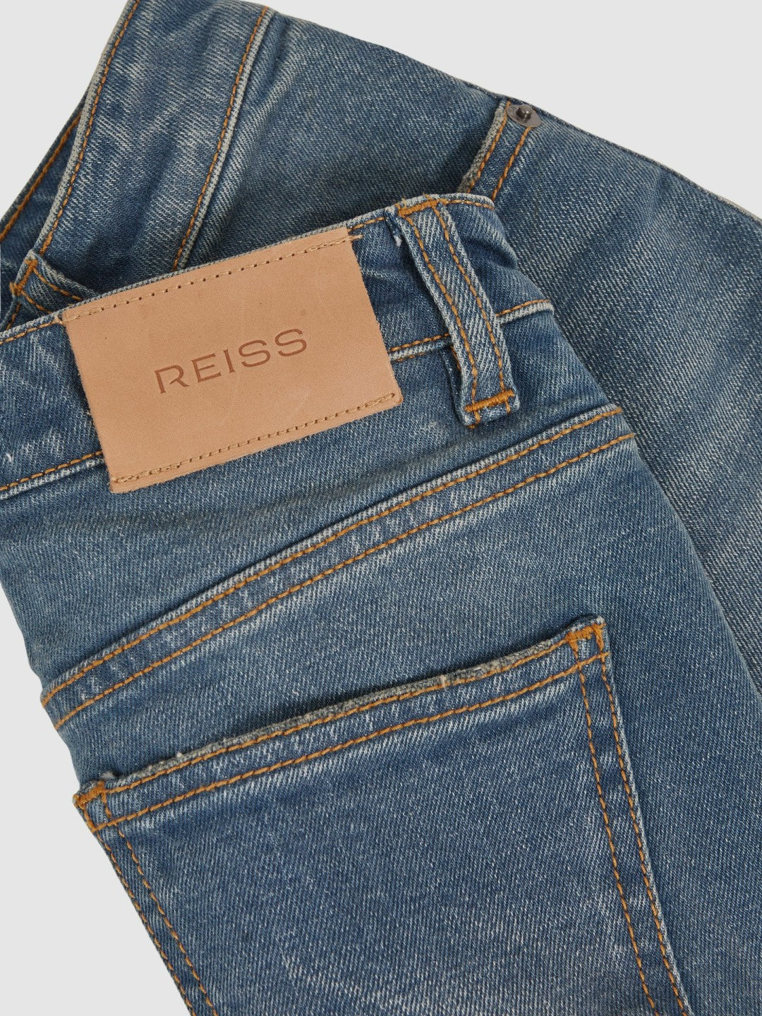 9-13 yrs Straight-Leg Turn-Up Jeans Blue | Children & Baby