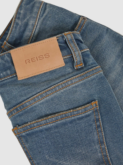 9-13 yrs Straight-Leg Turn-Up Jeans Blue | Children & Baby
