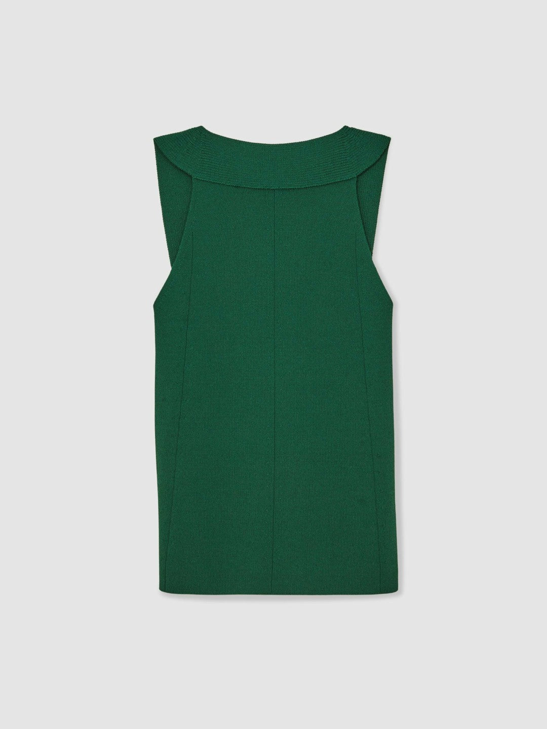 Low-Back Rib-Knit Vest Green | Women