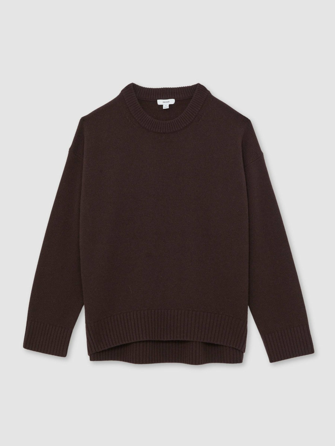 Wool-Cashmere Crew-Neck Jumper Plum | Women
