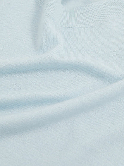 Merino Wool Crew-Neck Jumper Blue | Women