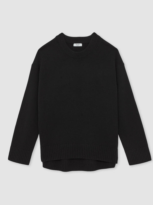 Wool-Cashmere Crew-Neck Jumper Black | Women