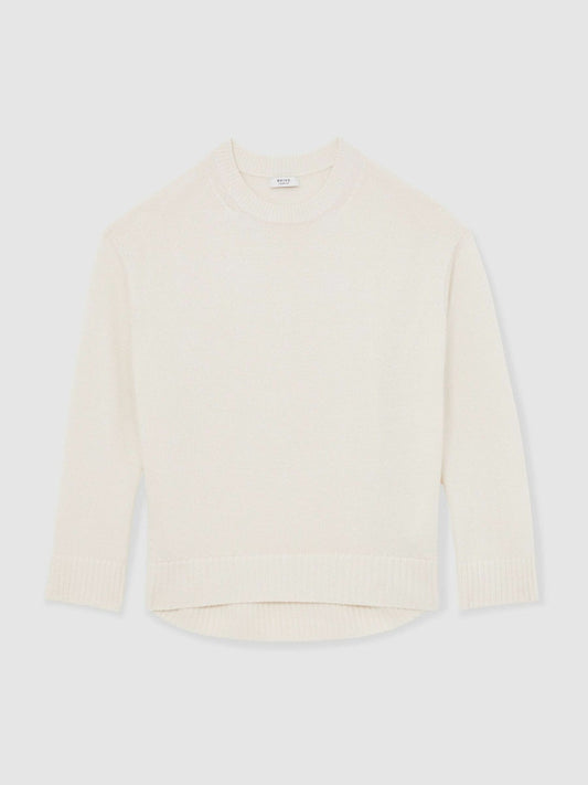 Wool-Cashmere Crew-Neck Jumper Cream | Women