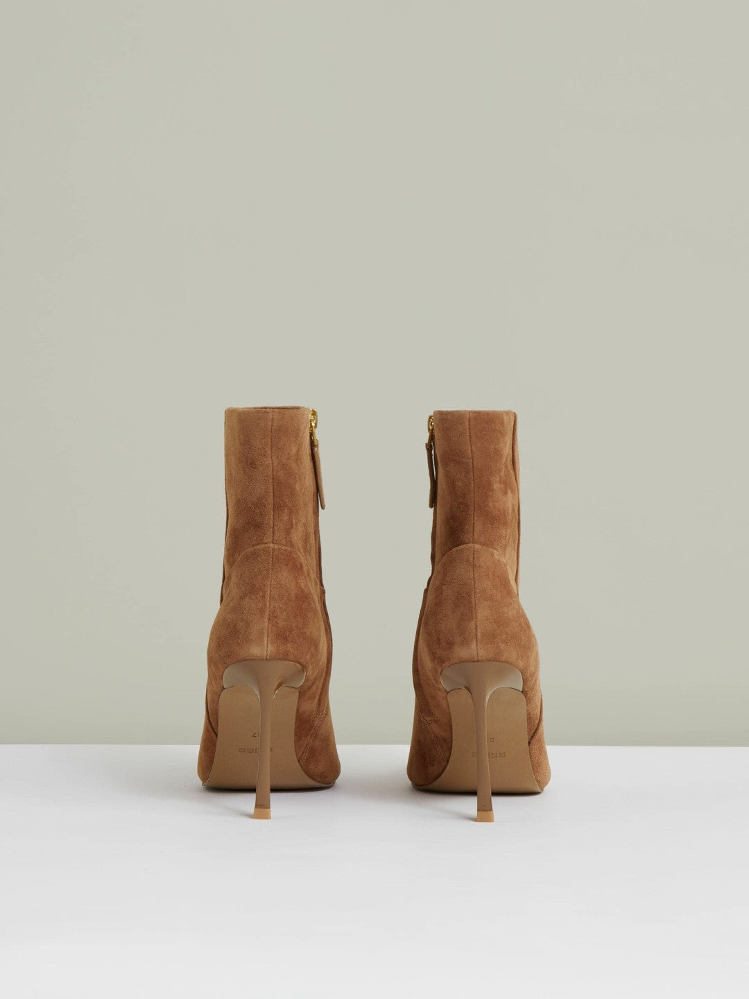 Suede High Heeled Ankle Boots Tan | Women