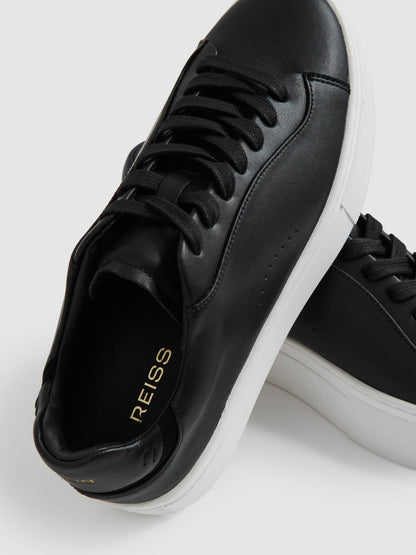 Leather Low-Top Trainers Black | Women