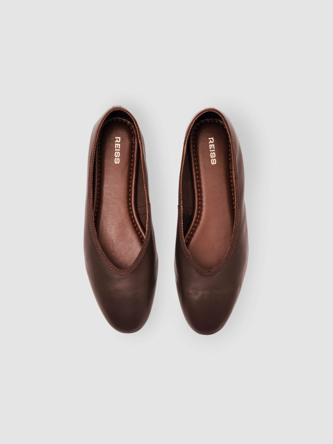 Nappa Leather Ballet Flats Brown | Women
