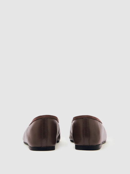 Nappa Leather Ballet Flats Brown | Women