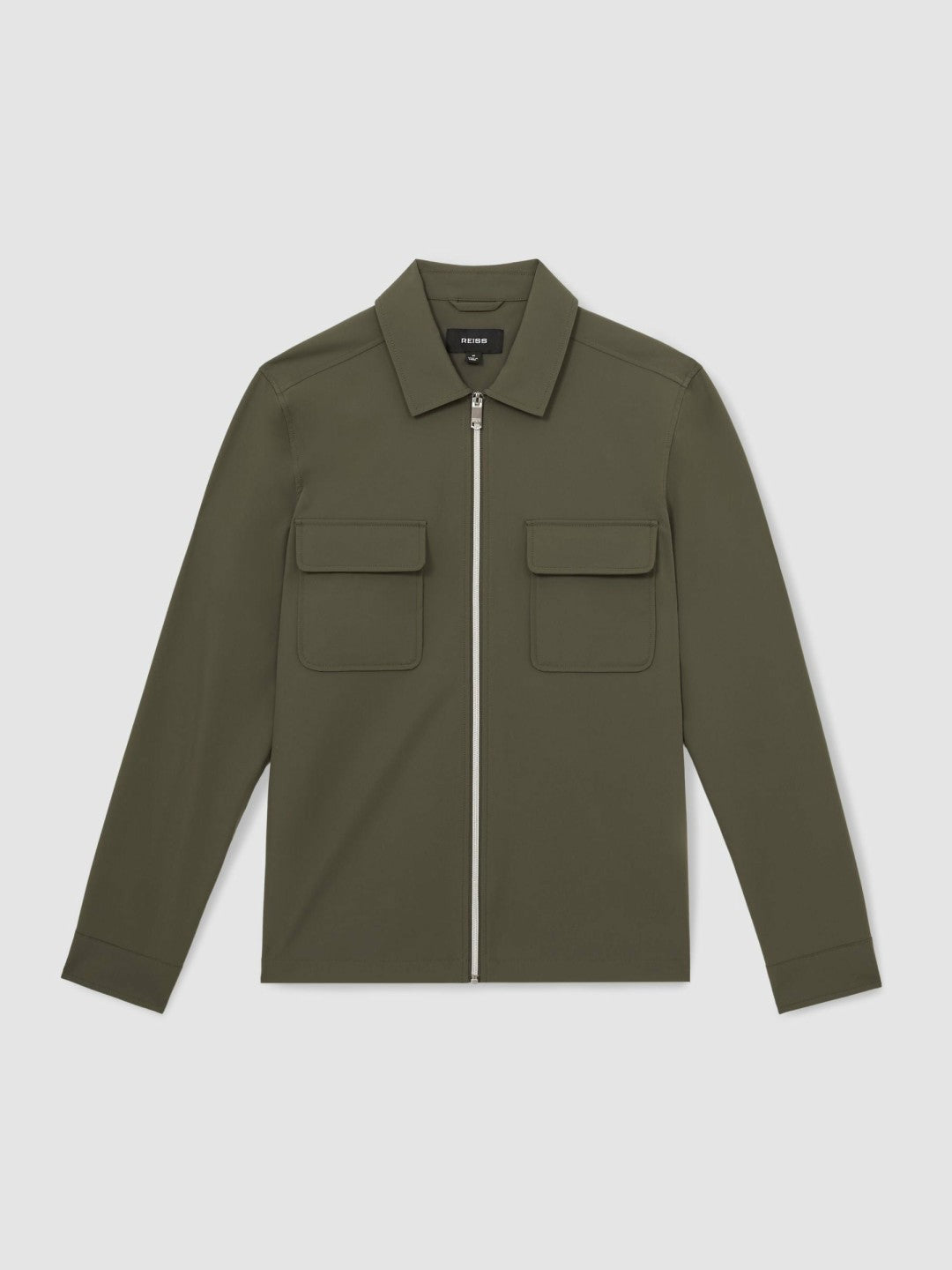 Technical Zip-Through Overshirt Green | Men