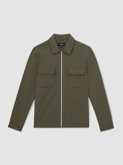 Technical Zip-Through Overshirt Green | Men