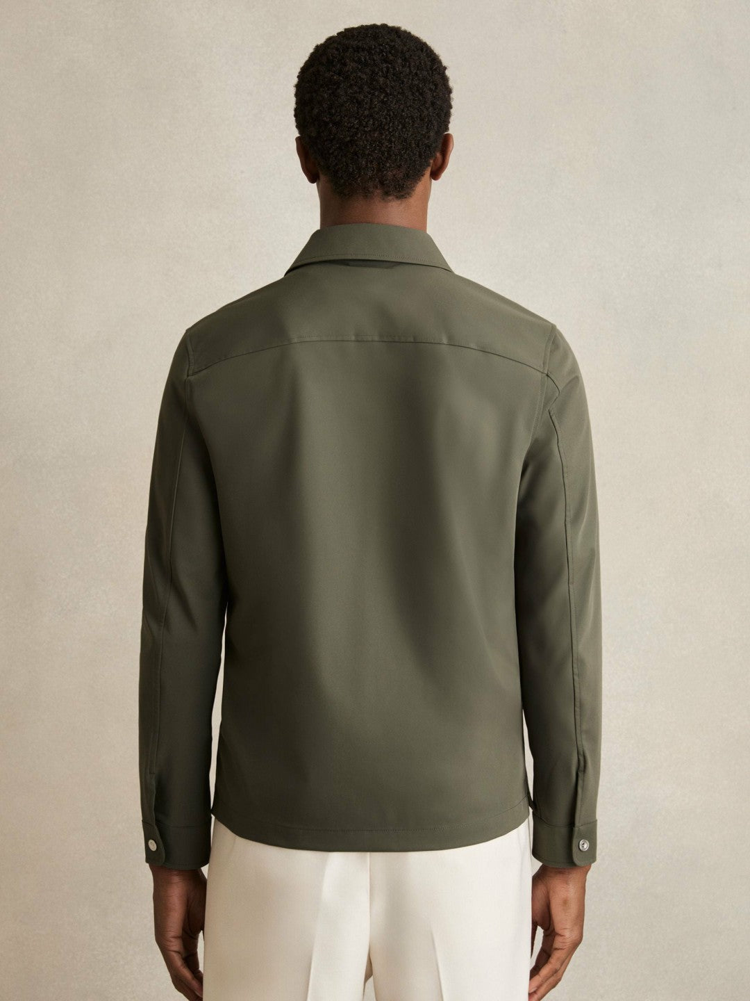 Technical Zip-Through Overshirt Green | Men