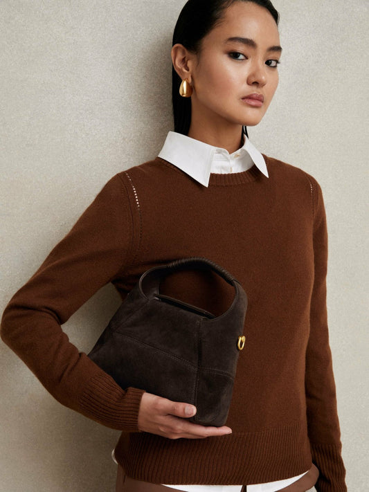 Suede Shoulder Bag Chocolate | Women