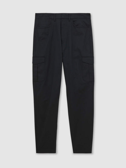 Cotton-Lyocell Cargo Trousers Navy | Men