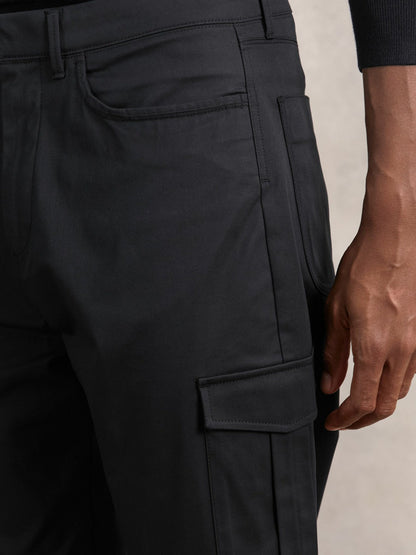 Cotton-Lyocell Cargo Trousers Navy | Men