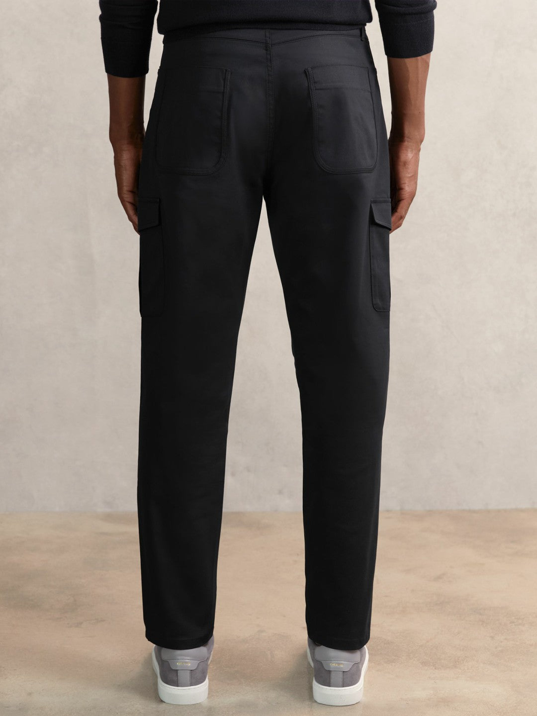 Cotton-Lyocell Cargo Trousers Navy | Men