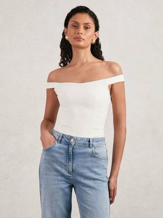 Scuba Corset Bodysuit White | Women