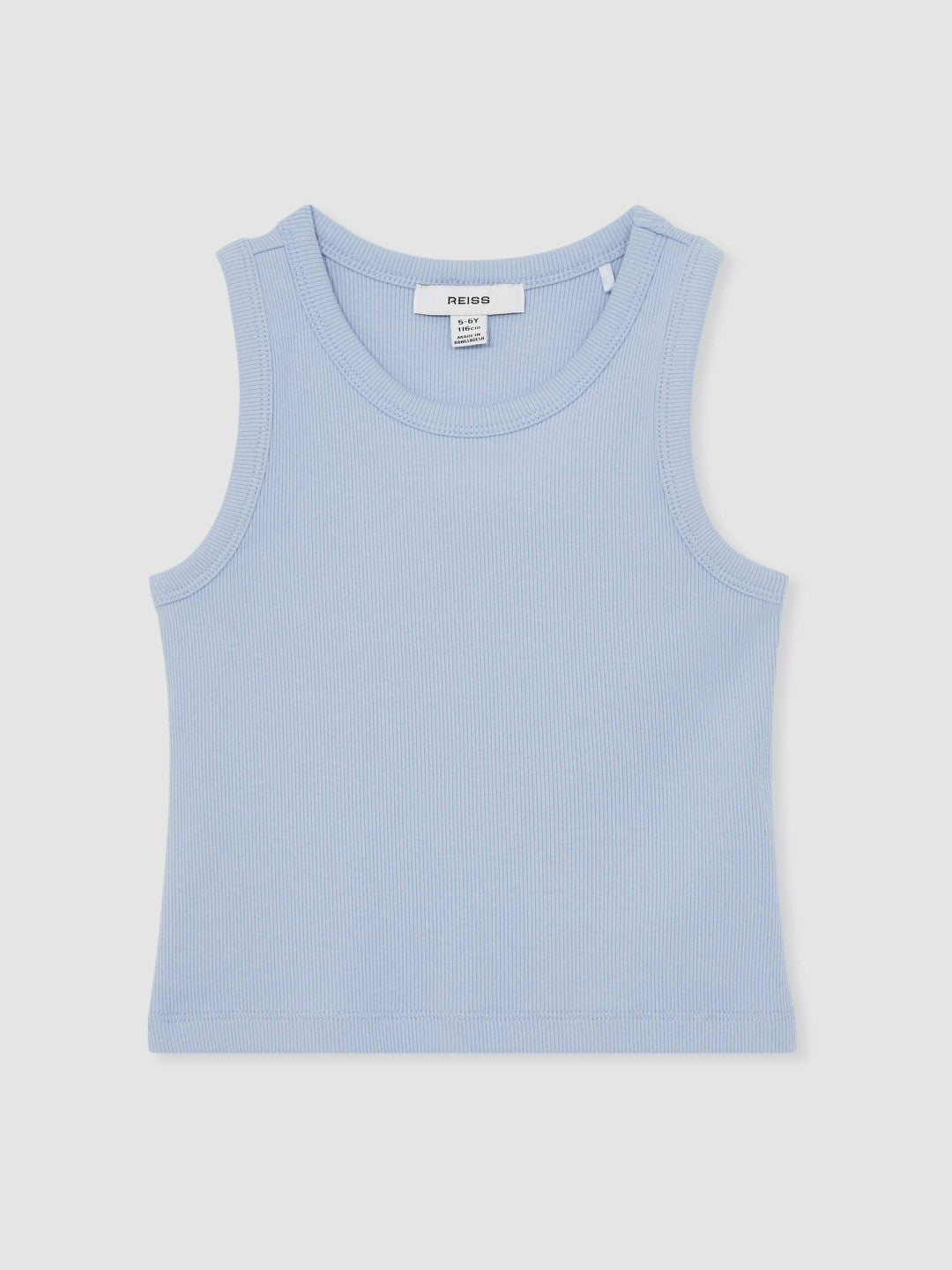 3-9 yrs Stretch-Cotton Ribbed Vest Blue | Children & Baby