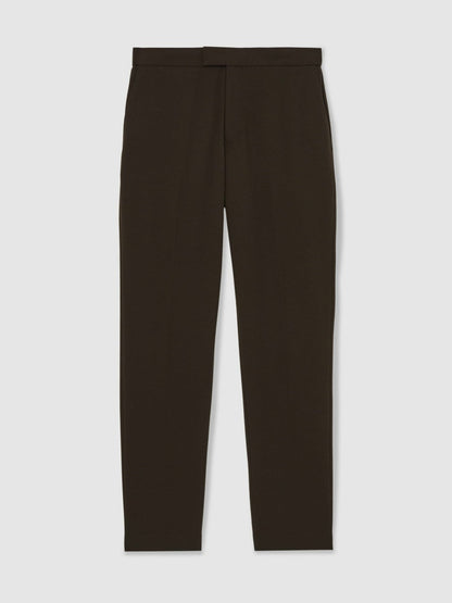 Slim-Fit Internal-Drawstring Trousers Brown | Men