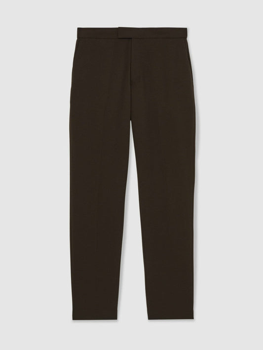 Slim-Fit Internal-Drawstring Trousers Brown | Men