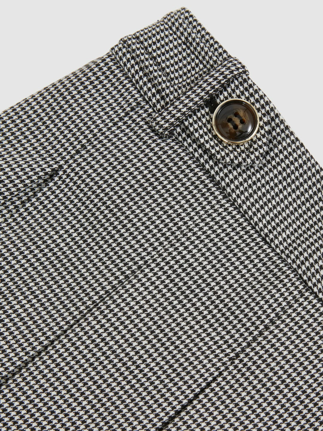 Houndstooth-Check Pleated Skirt Black/White | Children & Baby