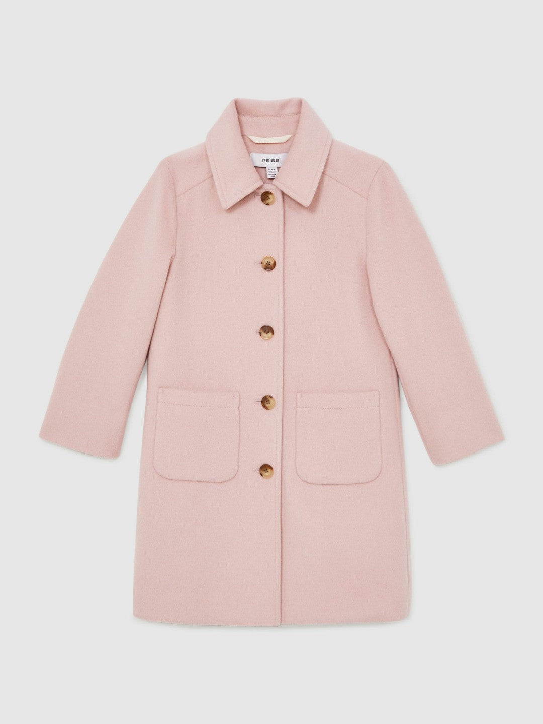 3-9 yrs Wool-Blend Single-Breasted Coat Pink | Children & Baby