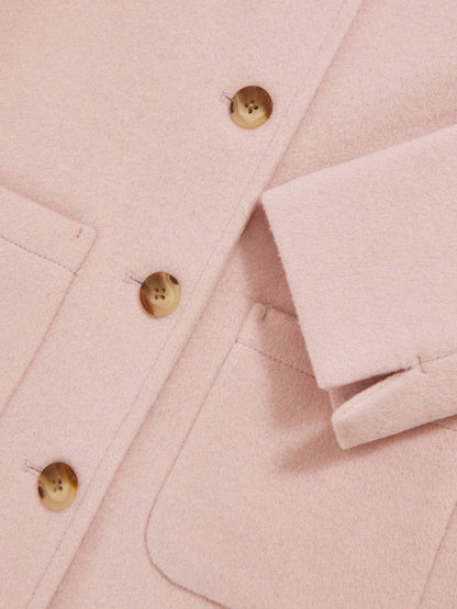 3-9 yrs Wool-Blend Single-Breasted Coat Pink | Children & Baby