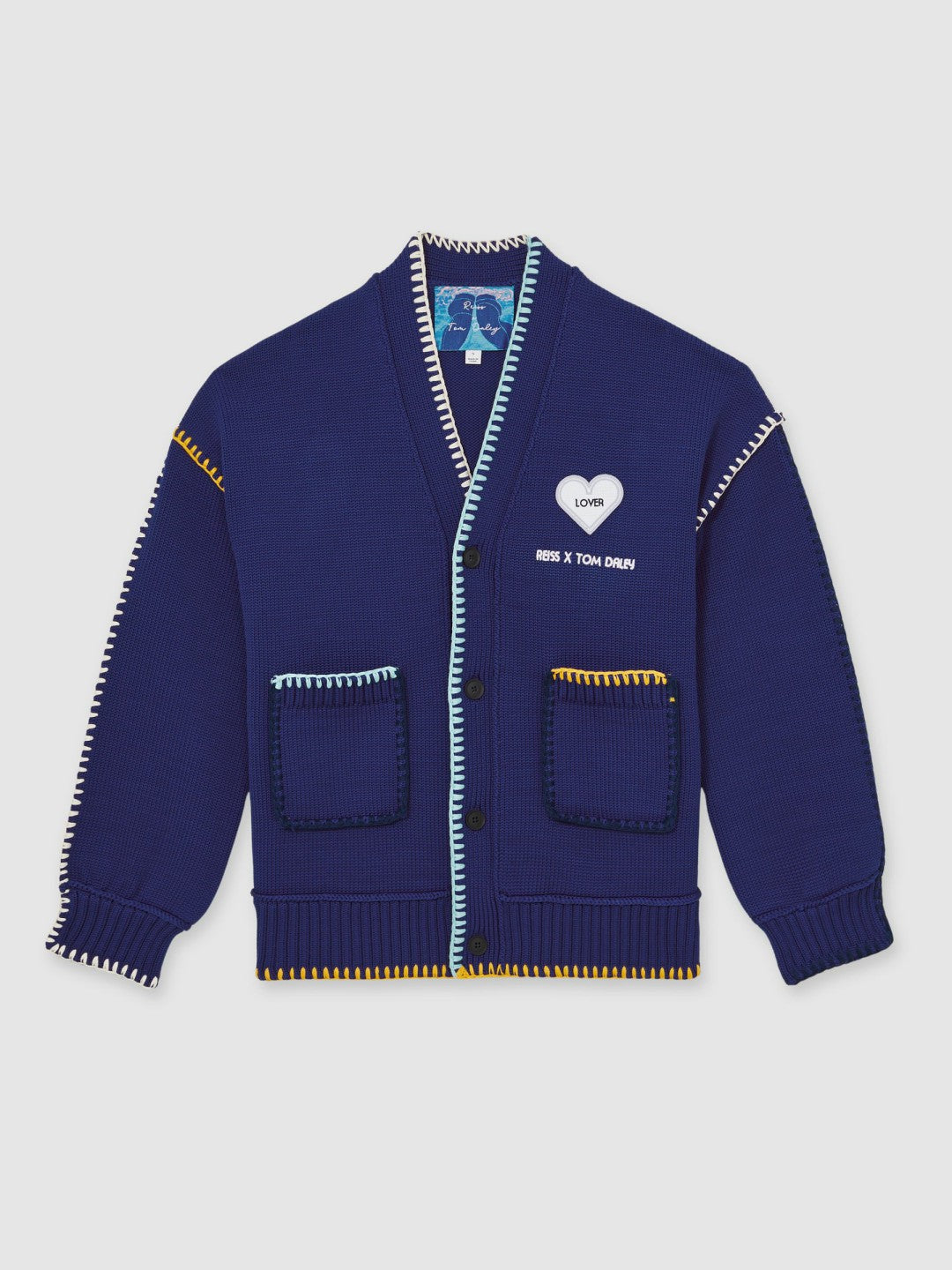 | Tom Daley Lover Knit Cardigan Navy Blue | Men