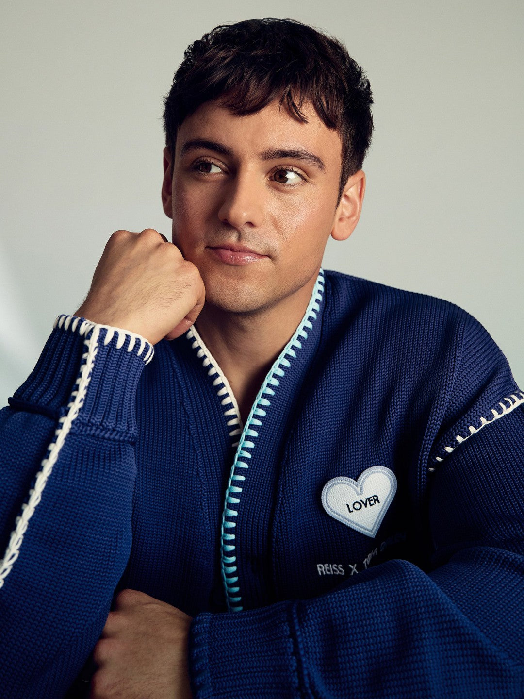 | Tom Daley Lover Knit Cardigan Navy Blue | Men