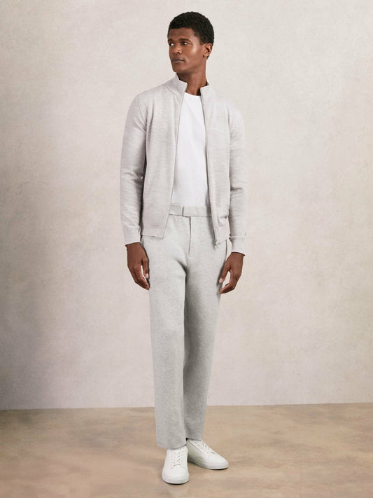 Tapered Knitted Trousers Soft Grey | Men