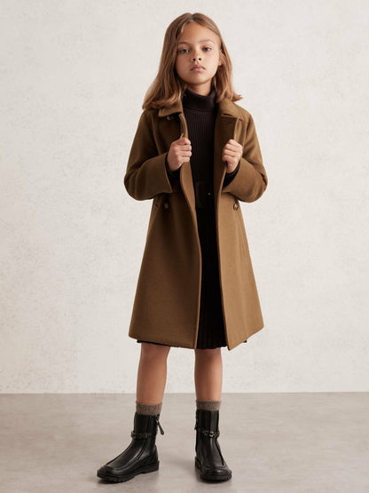 3-9 yrs Wool-Blend Double-Breasted Coat Camel | Children & Baby