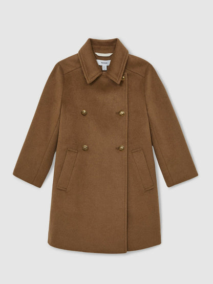 3-9 yrs Wool-Blend Double-Breasted Coat Camel | Children & Baby