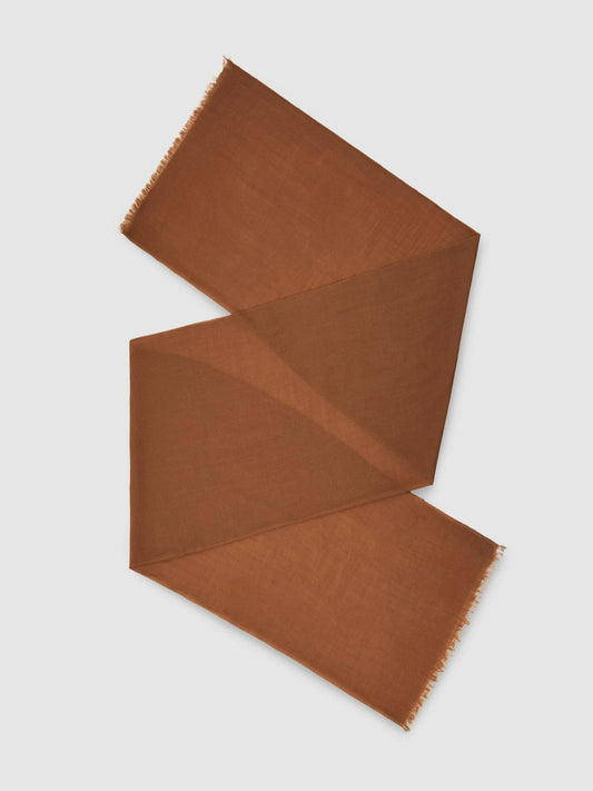 Wool-Cashmere Lightweight Scarf Camel | Women