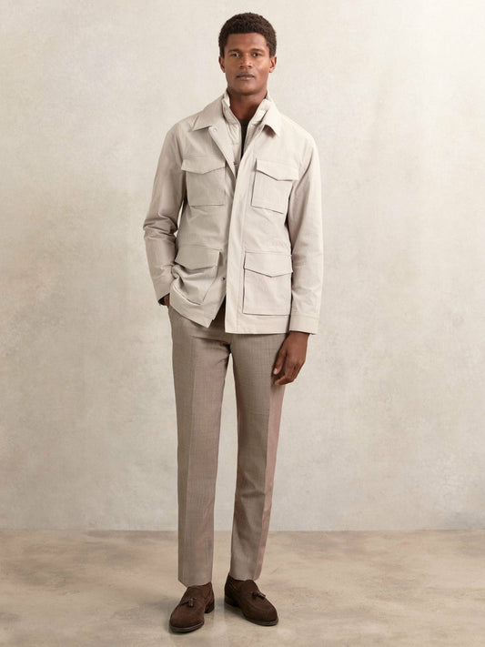 Removable-Gilet Safari Jacket Stone | Men