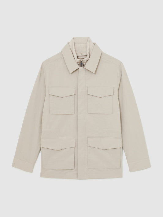 Removable-Gilet Safari Jacket Stone | Men