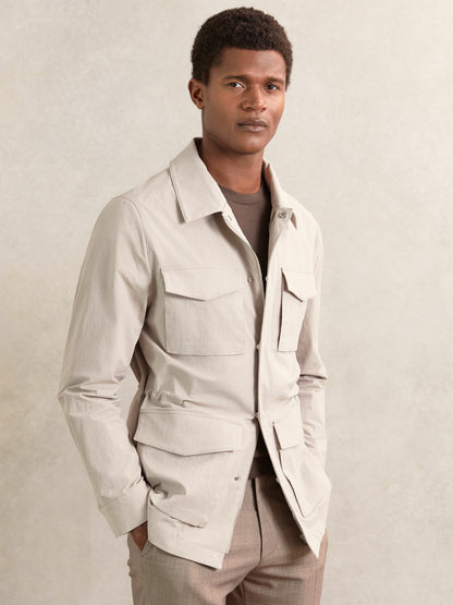 Removable-Gilet Safari Jacket Stone | Men