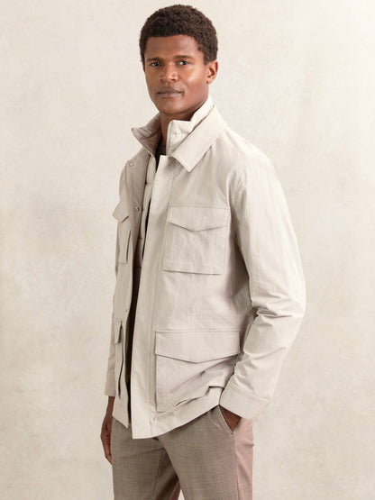 Removable-Gilet Safari Jacket Stone | Men