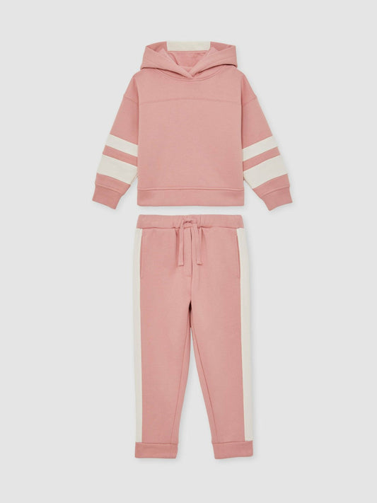 Cotton-Blend Joggers and Hoodie Set Rose | Children & Baby