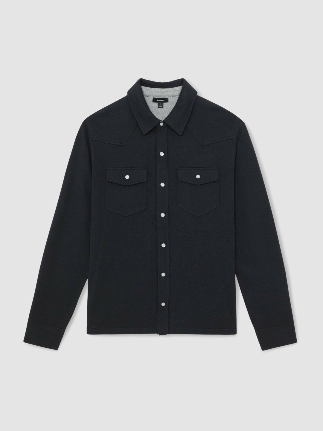 Cotton-Cashmere Western Knitted Shirt Navy | Men